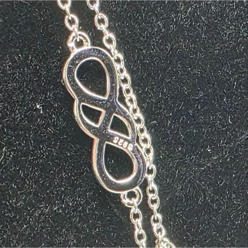 🩵⏭️NIB Sterling Silver Infinity Double Layer Bracelet - Picture 11 of 16